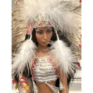 ❌Cher Bob Mackie Barbie❌ Half Breed❌ Certificate Of Authenticity❌FREE STAND